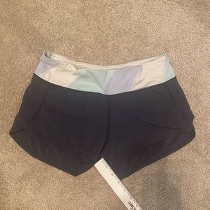 Lulu speed up shorts size 4 .  These are 2.5 inch inseam